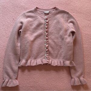 Pink Ruffled Women's Sweater